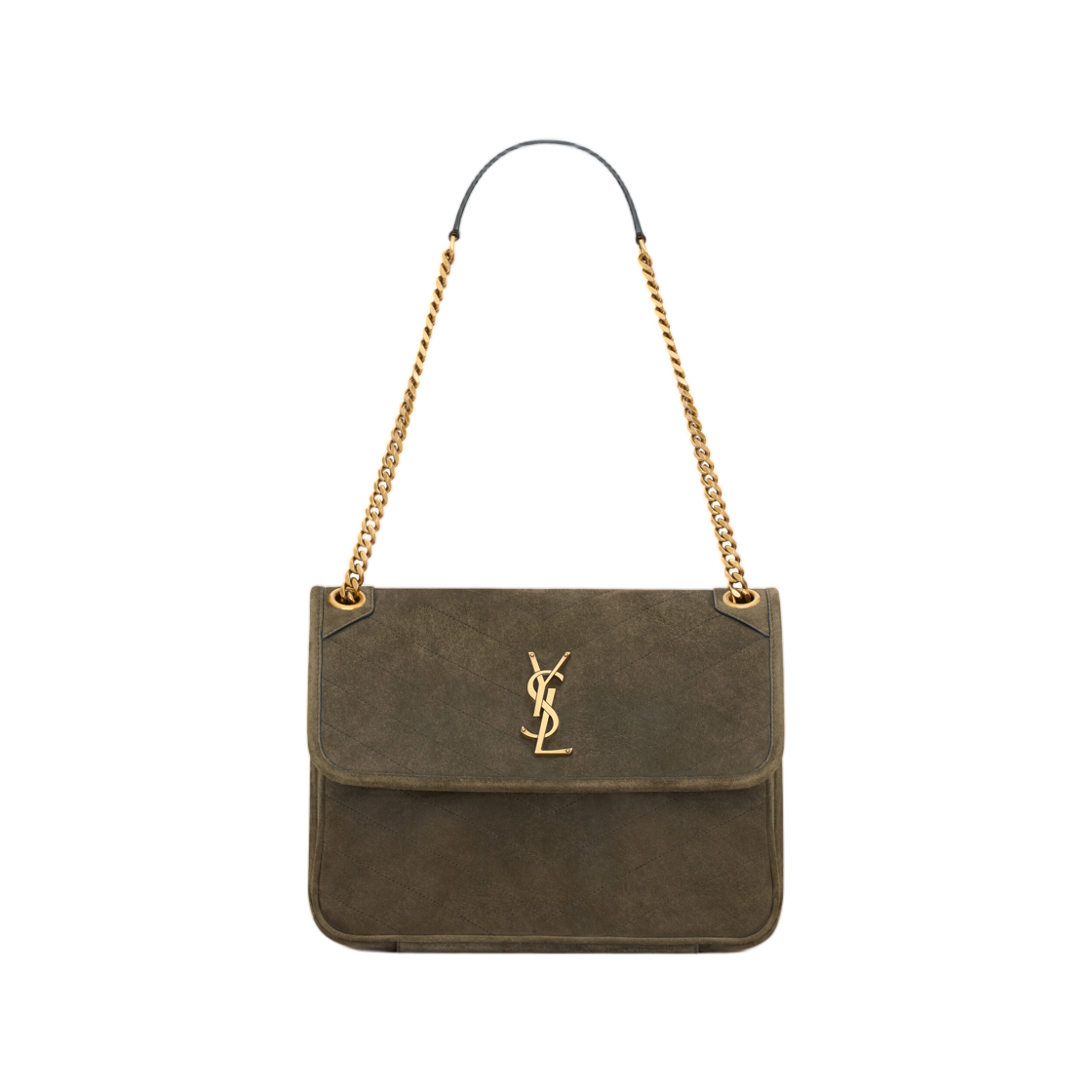 생로랑 니키 트리파우치 스웨이드 라이트 머스크(Saint Laurent Niki Tripouch in Suede Light Musk) - 2