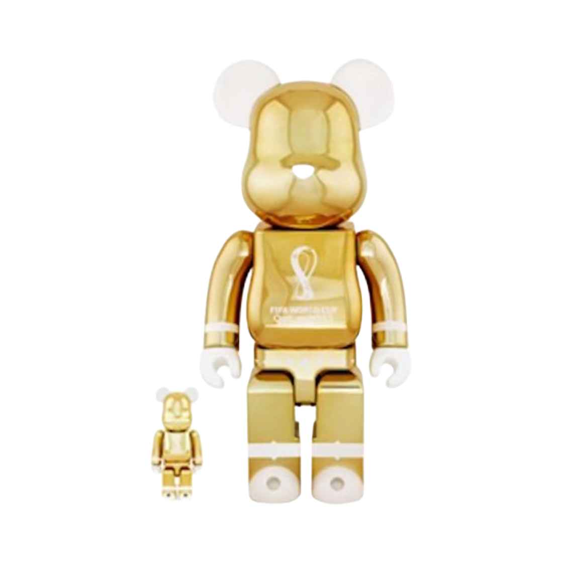 - Bearbrick x FIFA World Cup Qatar 2022 Gold Ver. 100% & 400% Set