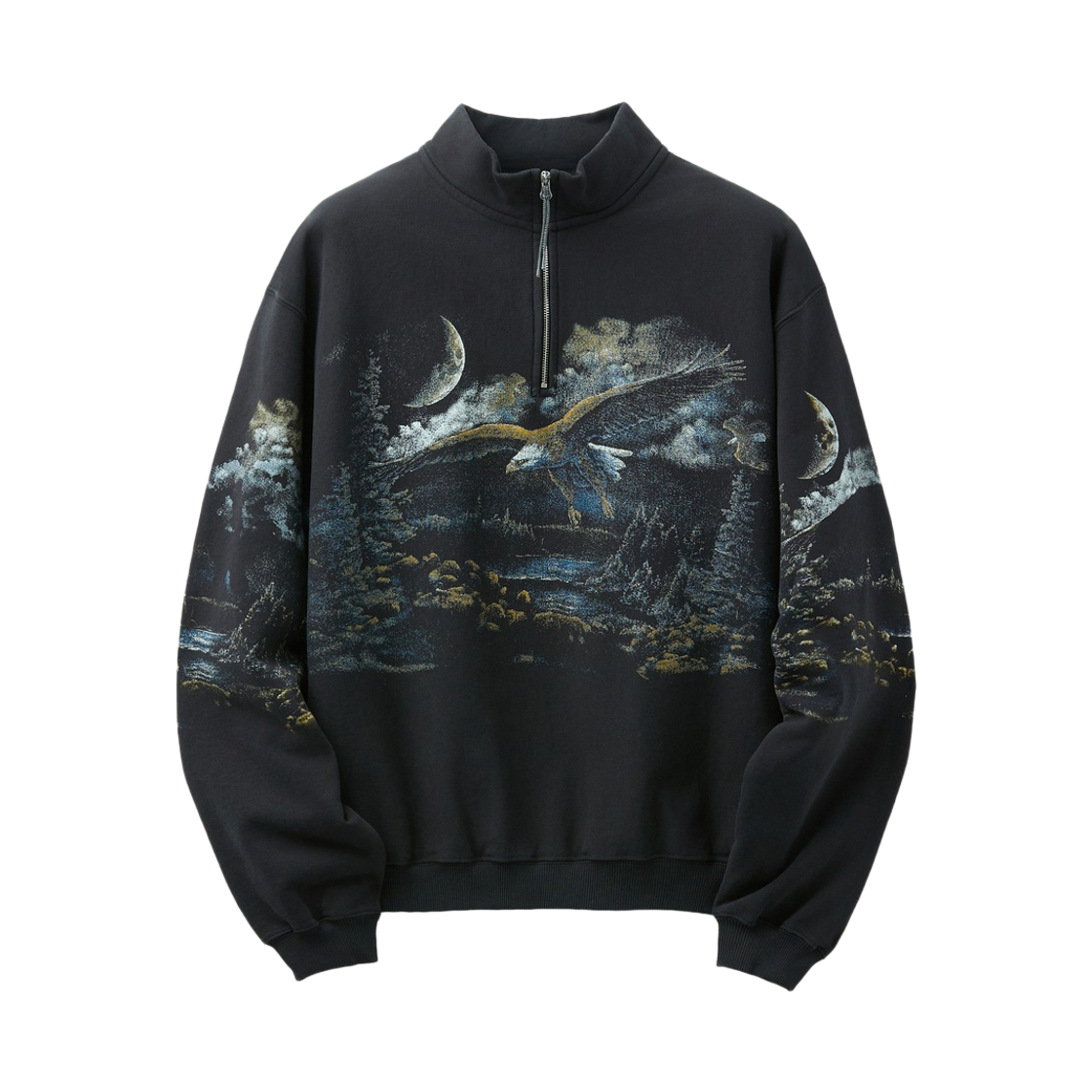 시리즈 로아 FAI 하프집 스웨터 블랙(Series Roa Fai Half Zip Sweater Black) - 1
