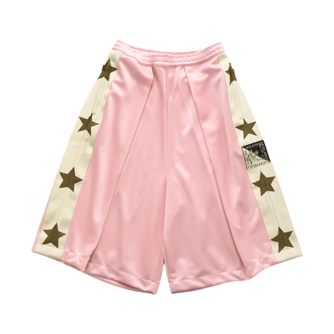 K2606LP221 Kapital Smooth Jersey Kome Kome Track Jorts Betsy Ross Pink