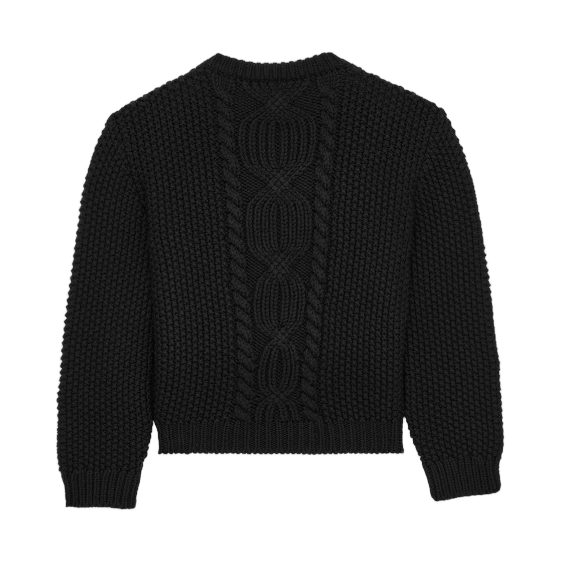 생로랑 크루넥 스웨터 울 니트 누아(Saint Laurent Crewneck Sweater in Wool Knit Noir) - 2