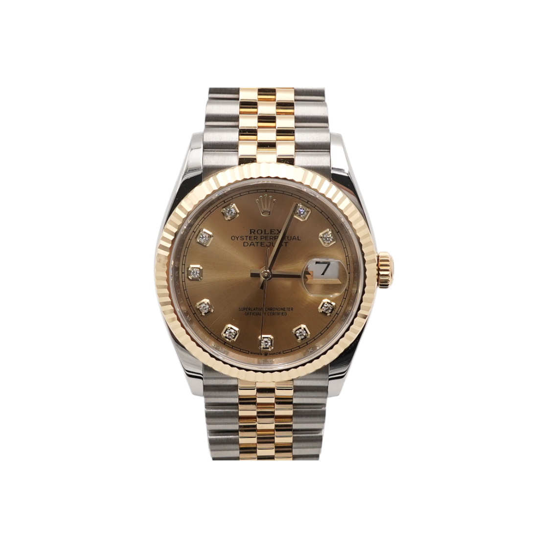 ITPK4IARPRSS Rolex Datejust Automatic Men Watch 126233 18K Gold & Diamond