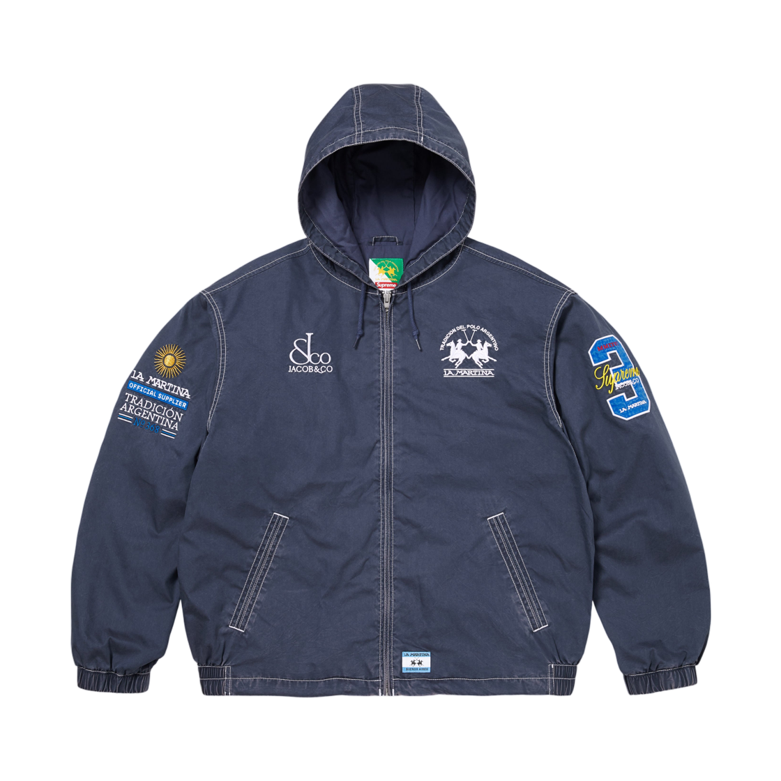 - Supreme x La Martina x Jacob & Co Lightweight Hooded Jacket Navy - 26SS