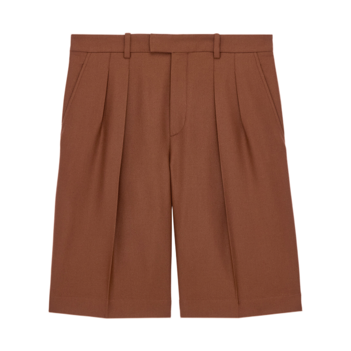 (W) 생로랑 버뮤다 쇼츠 캐시미어 샤떼뉴((W) Saint Laurent Bermuda Shorts in Cashmere Chataigne)