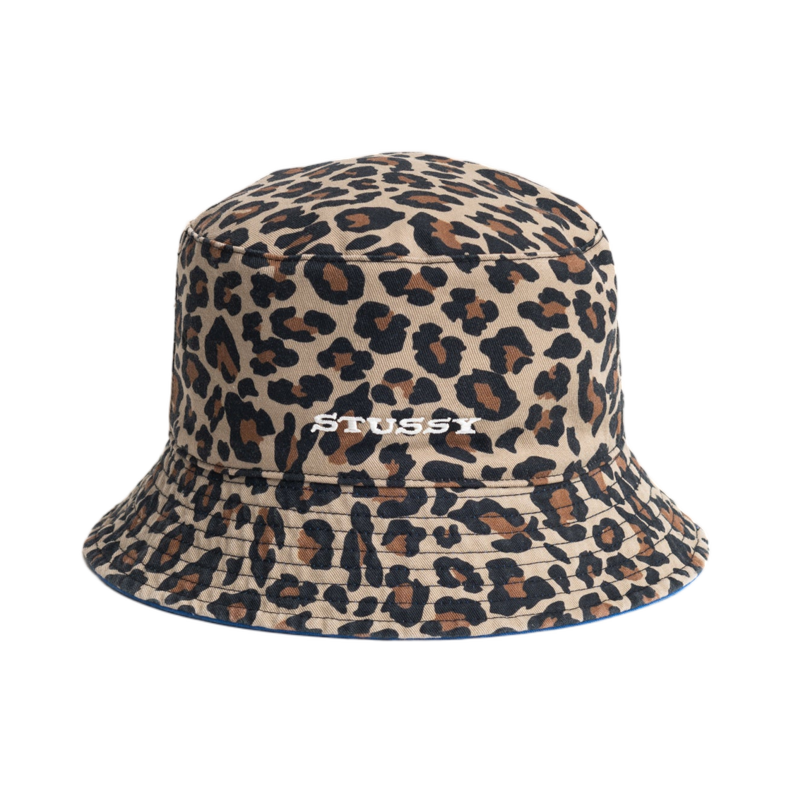 스투시 리버시블 스탁 버킷햇 로얄 레오파드(Stussy Reversible Stock Bucket Hat Royal Leopard) - 3