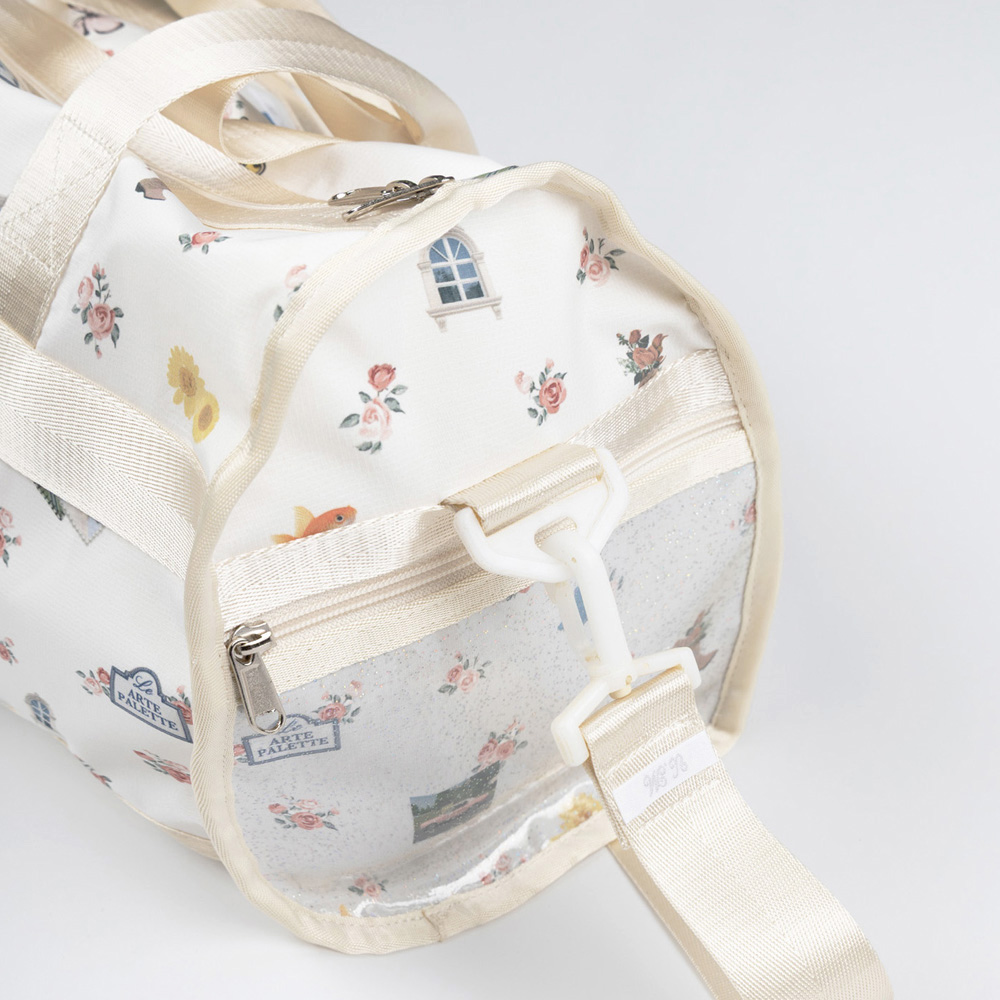 언스테디마켓 플로럴 모노그램 실린더백 아이보리(UnsteadyMarket Floral Monogram Cylinder Bag Ivory) - 4