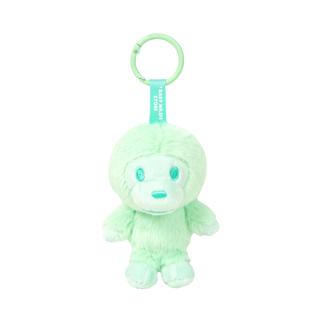 베이프 베이비 마일로 퍼 플러시 인형 키체인 그린(BAPE Baby Milo Fur Plush Doll Keychain Green) - 1