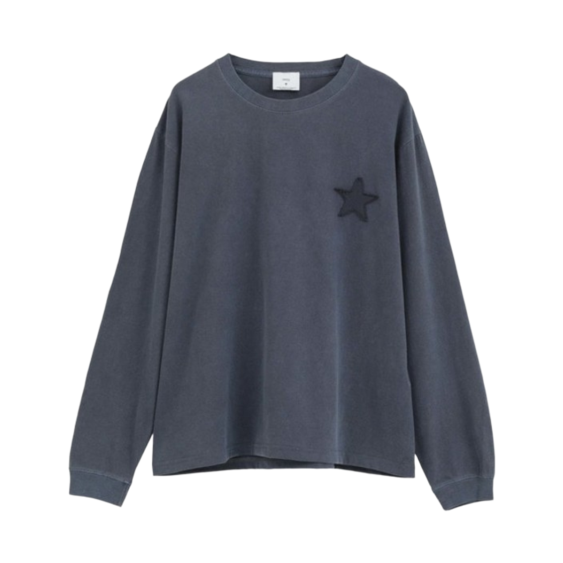 A2861UTS261 Converse Tokyo Star Patch Lettering Long Sleeve T-Shirt Navy