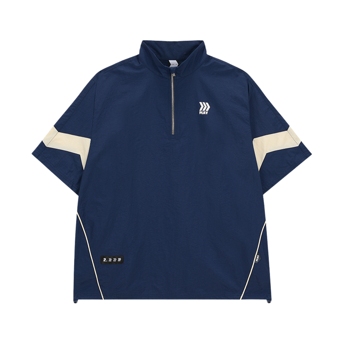 GWBFWB07 WILLBE PLAY Color Point Short Sleeve Anorak Navy