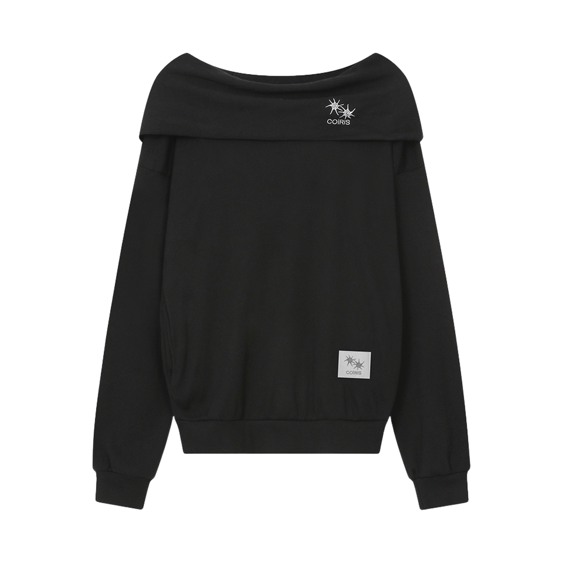 C-P00000IB Coiris Sior Fake Hood Off Shoulder Mtm Black
