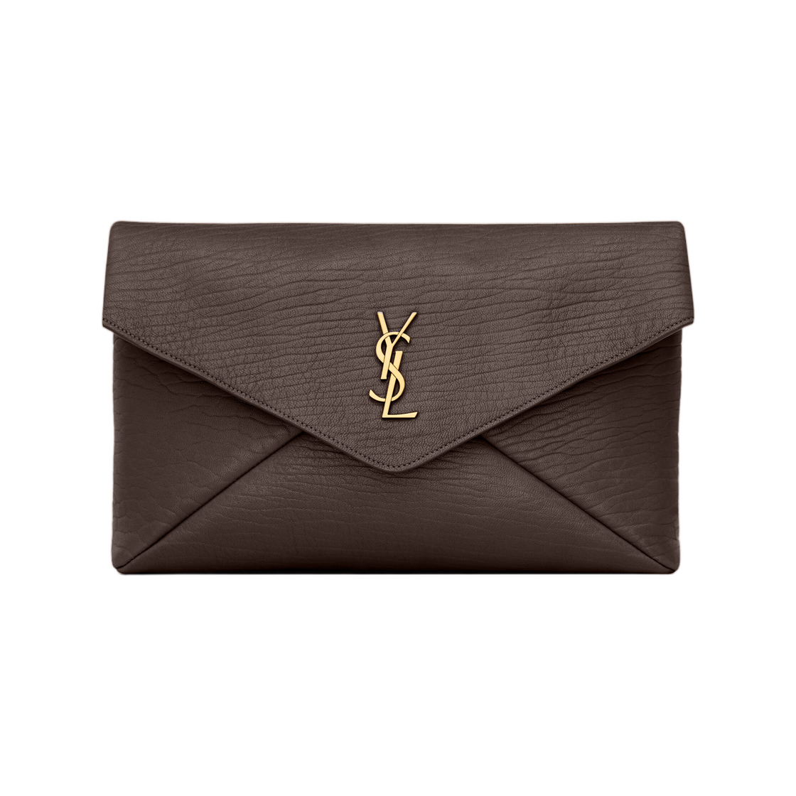 769307-AACYT-2050 Saint Laurent Cassandre Large Envelope Pouch in Lambskin Santal