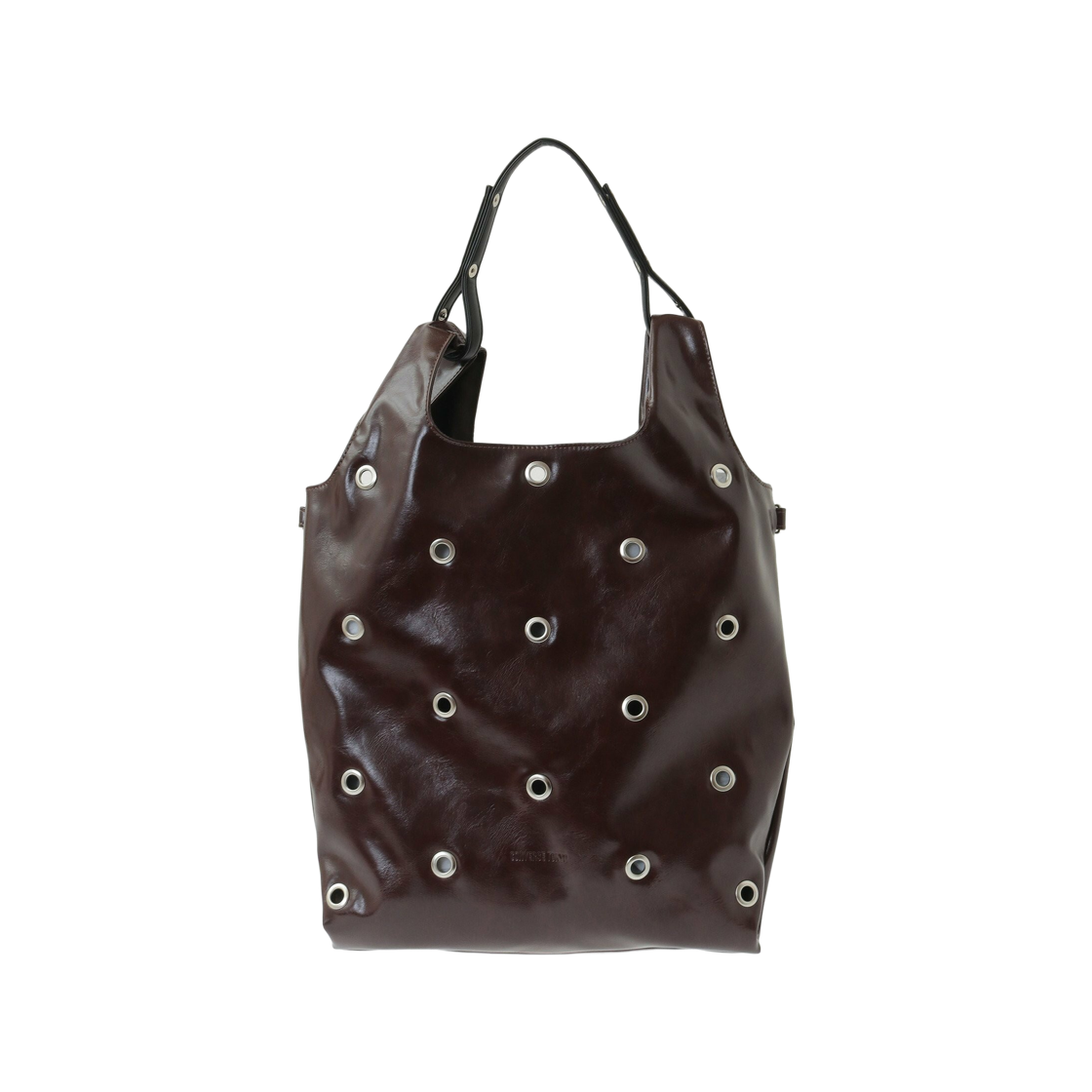 컨버스 도쿄 투웨이 아일렛 페이크 레더 쇼핑 토트백 브라운(Converse Tokyo 2Way Eyelet Fake Leather Shopping Tote Bag Brown)