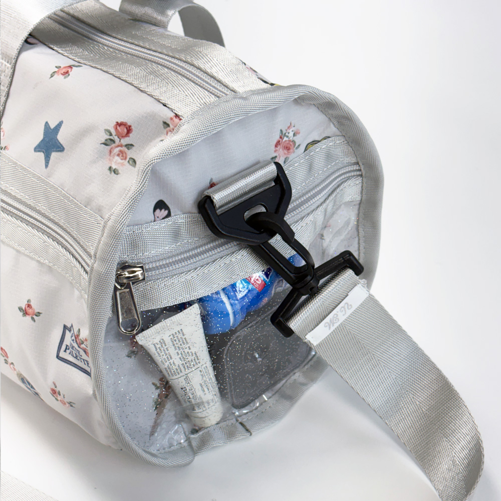 언스테디마켓 플로럴 모노그램 실린더백 쿨그레이(UnsteadyMarket Floral Monogram Cylinder Bag Cool Gray) - 4