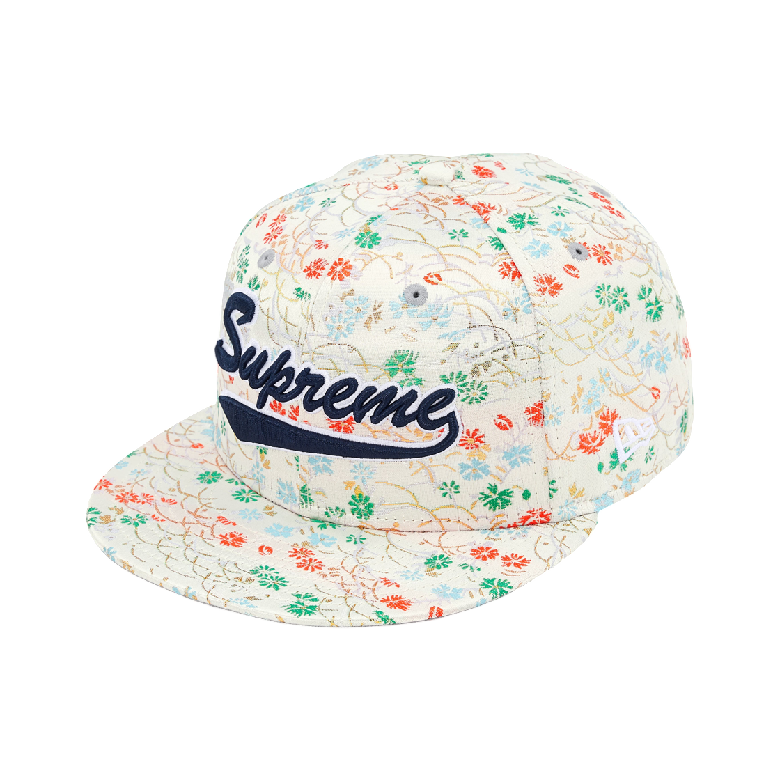 - Supreme Floral Jacquard New Era White - 26SS