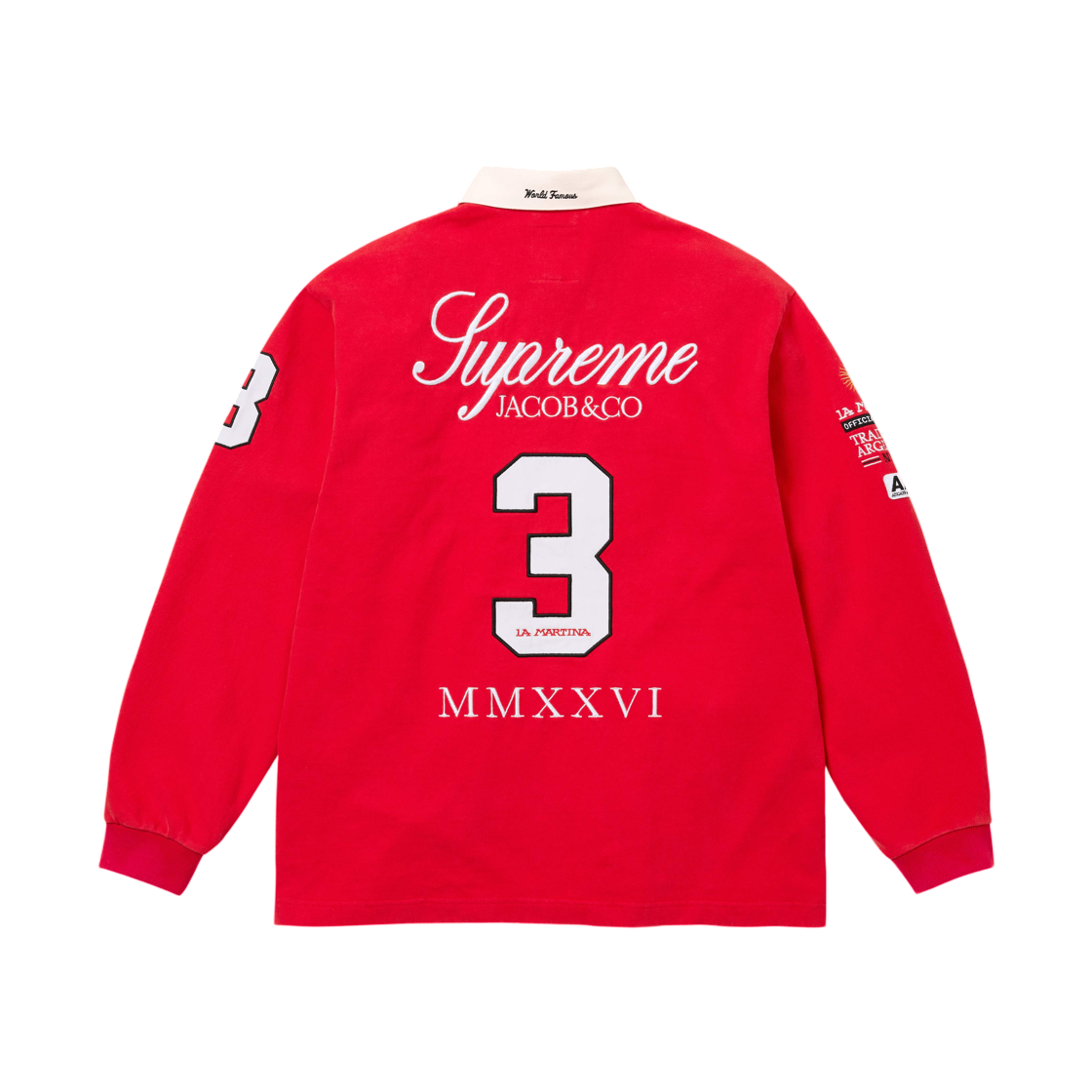 슈프림 x 라 마르티나 x 제이콥 앤 코 럭비 레드 - 26SS(Supreme x La Martina x Jacob & Co Rugby Red - 26SS) - 2