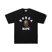 BAPE Korea College Relaxed Fit T-Shirt Black
