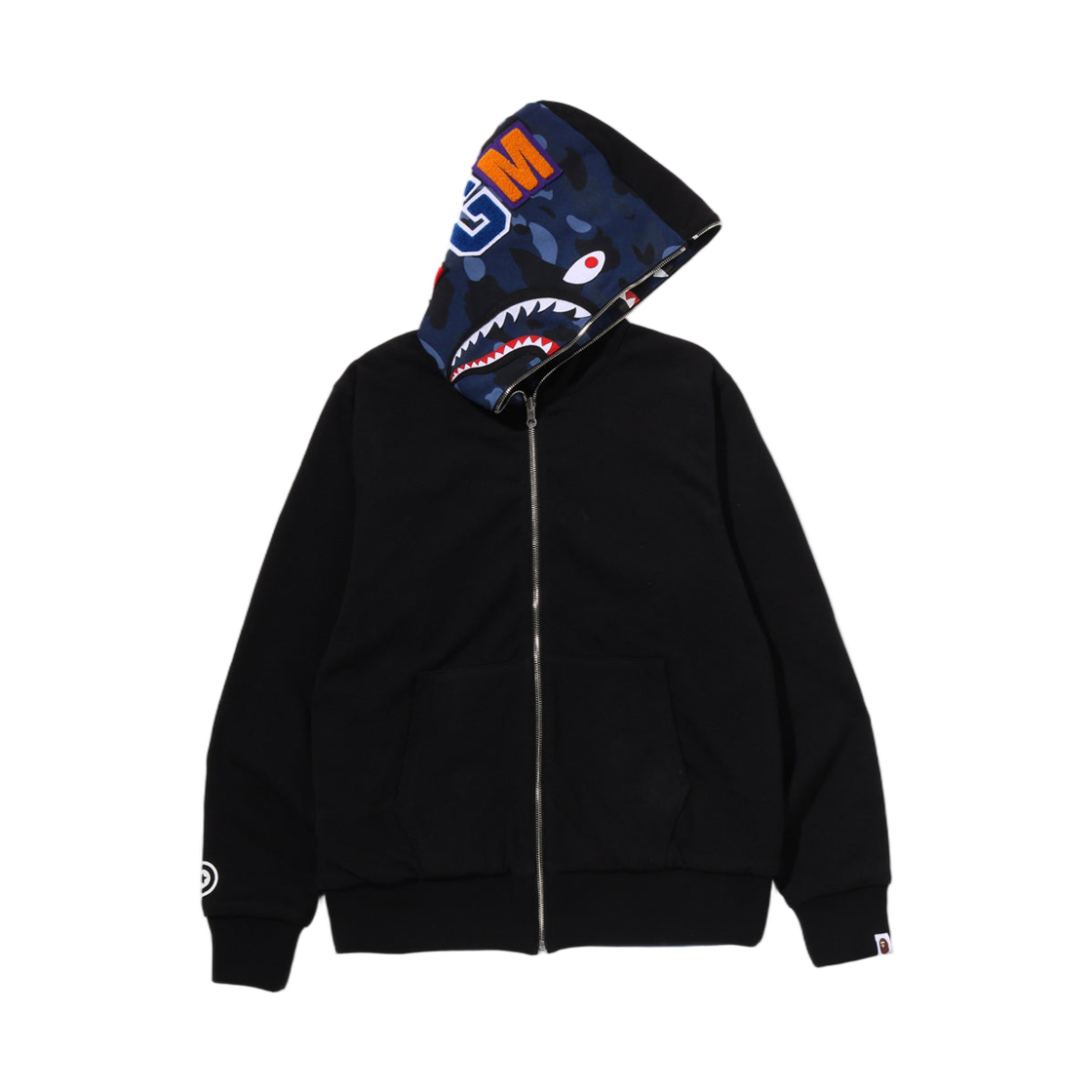 - BAPE Color Camo Reversible Shark Full Zip Hoodie Navy