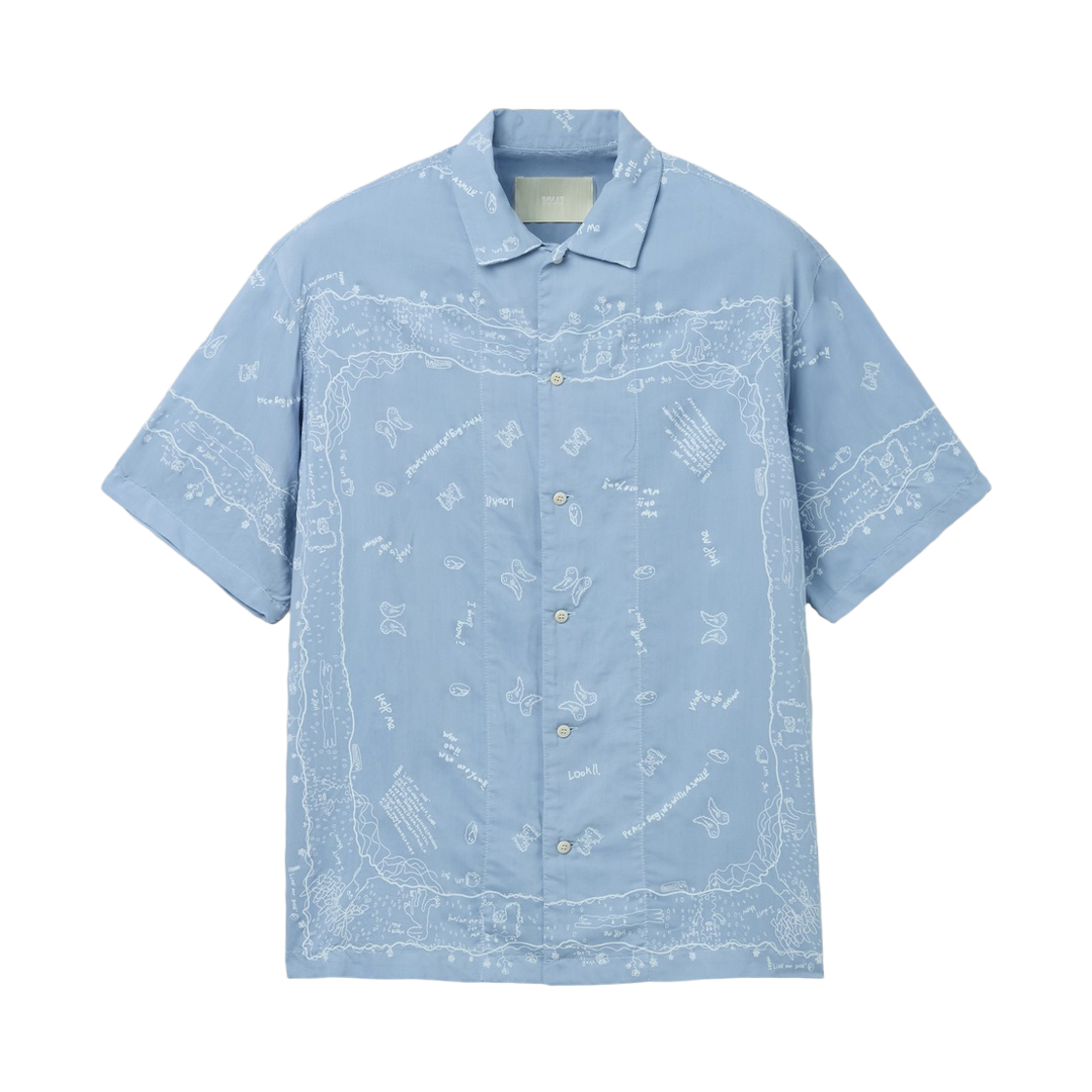시리즈 이낫 라쿠가키 반다나 셔츠 라이트 블루(Series Innat Rakugaki Bandana Shirt Light Blue)
