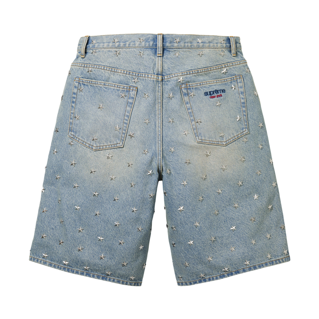 슈프림 스타 스터드 배기 데님 쇼츠 워시드 인디고 - 26SS(Supreme Stars Studded Baggy Denim Short Washed Indigo - 26SS) - 2