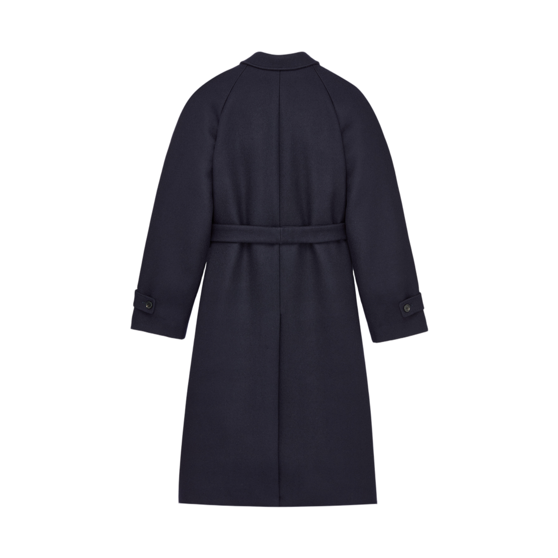 생로랑 벨티드 발마칸 브러쉬드 울 개버딘 엉크르(Saint Laurent Belted Balmacaan in Brushed Wool Gabardine Encre) - 2