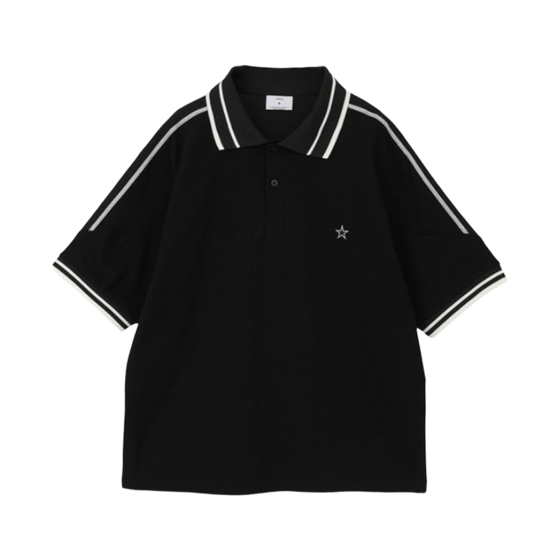 컨버스 도쿄 사이드 라인 폴로 셔츠 블랙(Converse Tokyo Side Line Polo Shirt Black) - 1