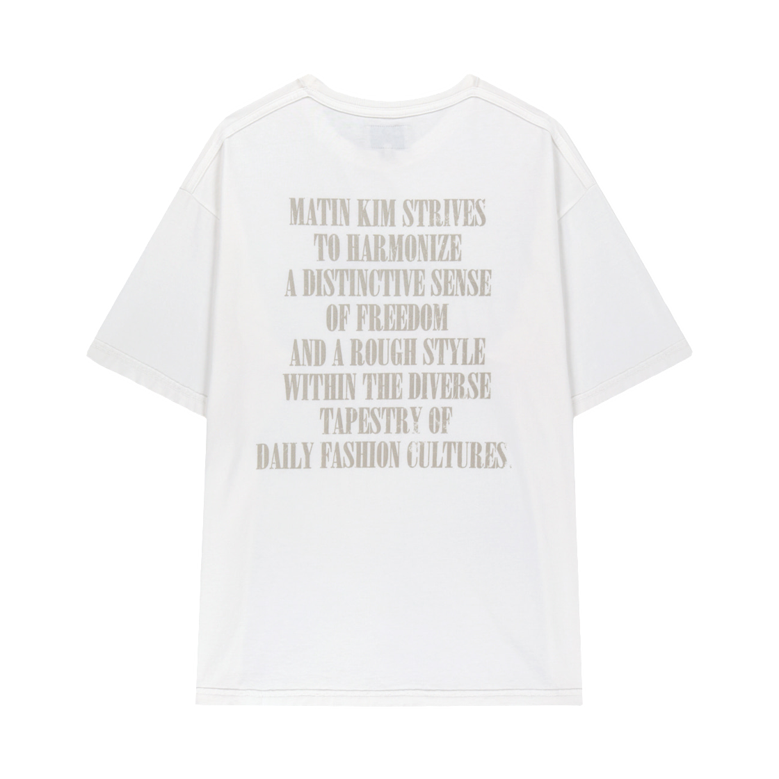 (W) 마뗑킴 빈티지 레터링 그래피티 탑 화이트((W) Matin Kim Vintage Lettering Graffiti Top In White) - 2