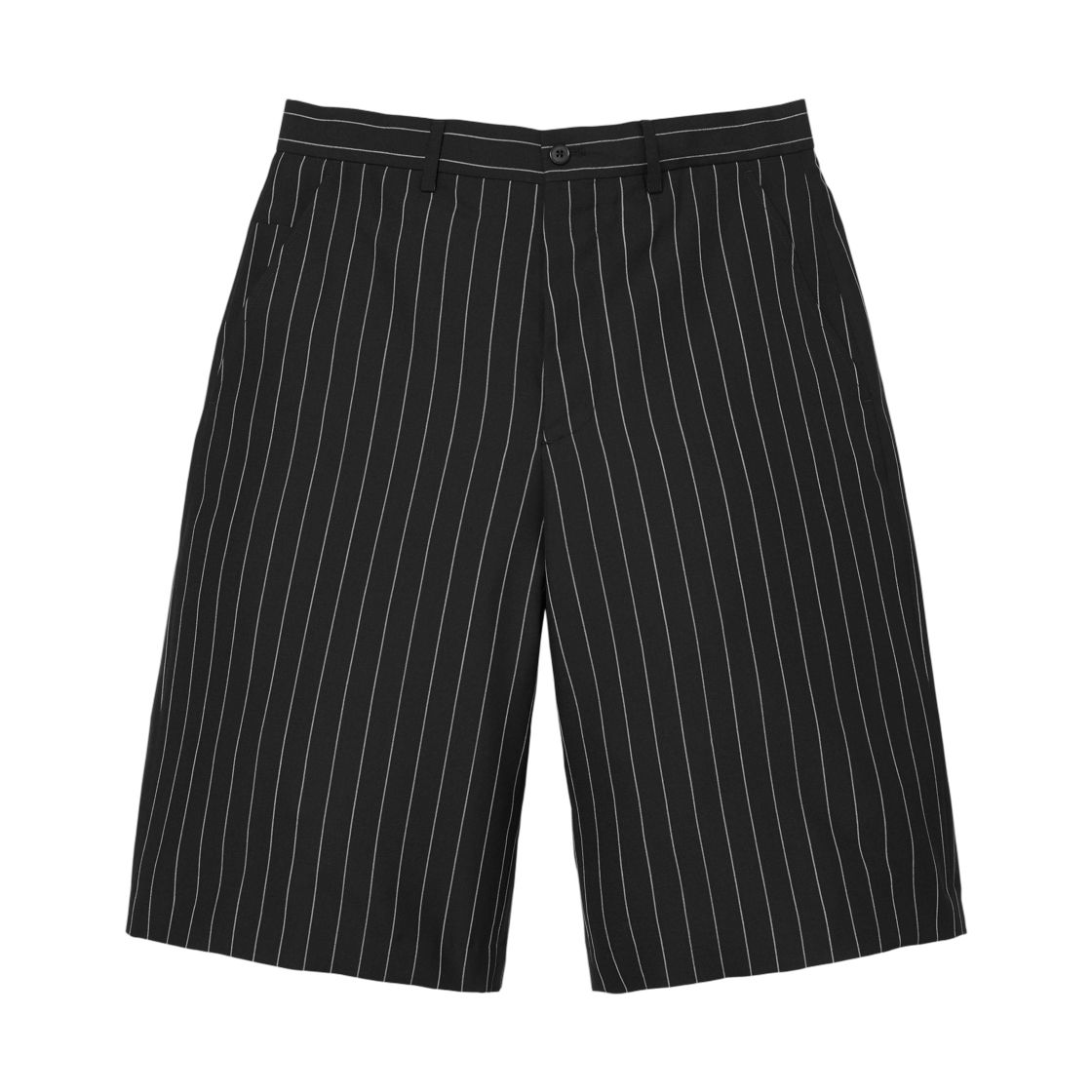 - Supreme Pinstripe Wool Trouser Short Black - 26SS