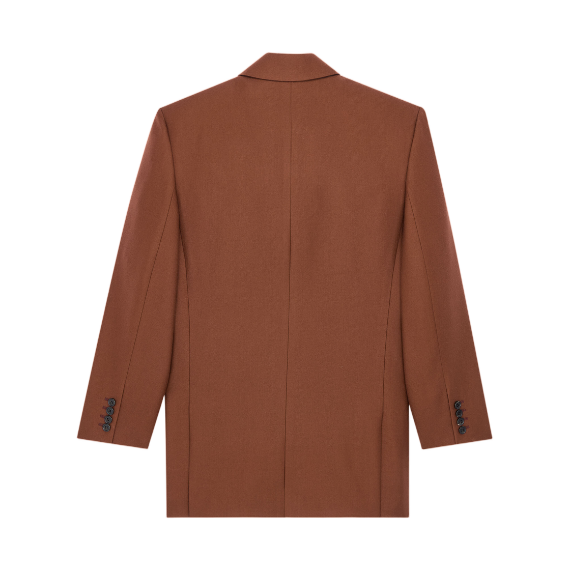 (W) 생로랑 더블 브레스티드 자켓 캐시미어 샤떼뉴((W) Saint Laurent Double Breasted Jacket in Cashmere Chataigne) - 2
