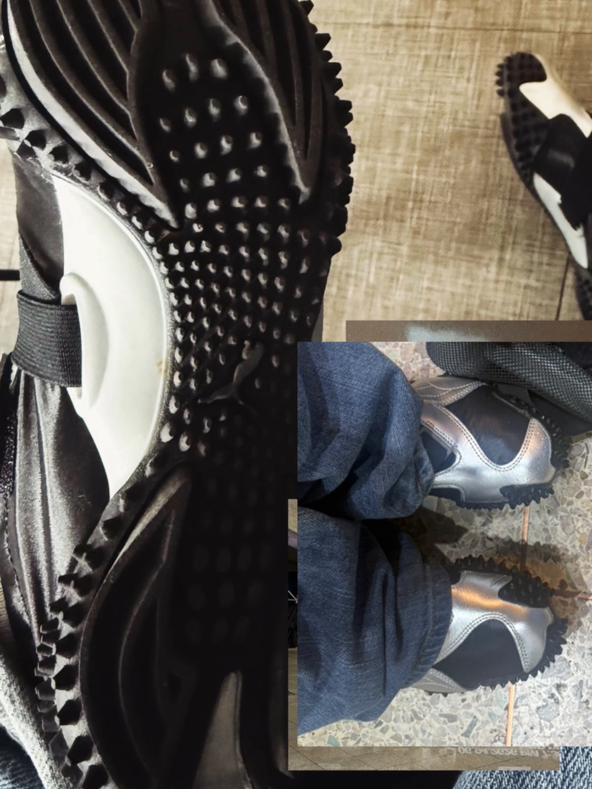 (W) Puma Mostro Power & Grace Puma Black Matte Silver 착용 스타일