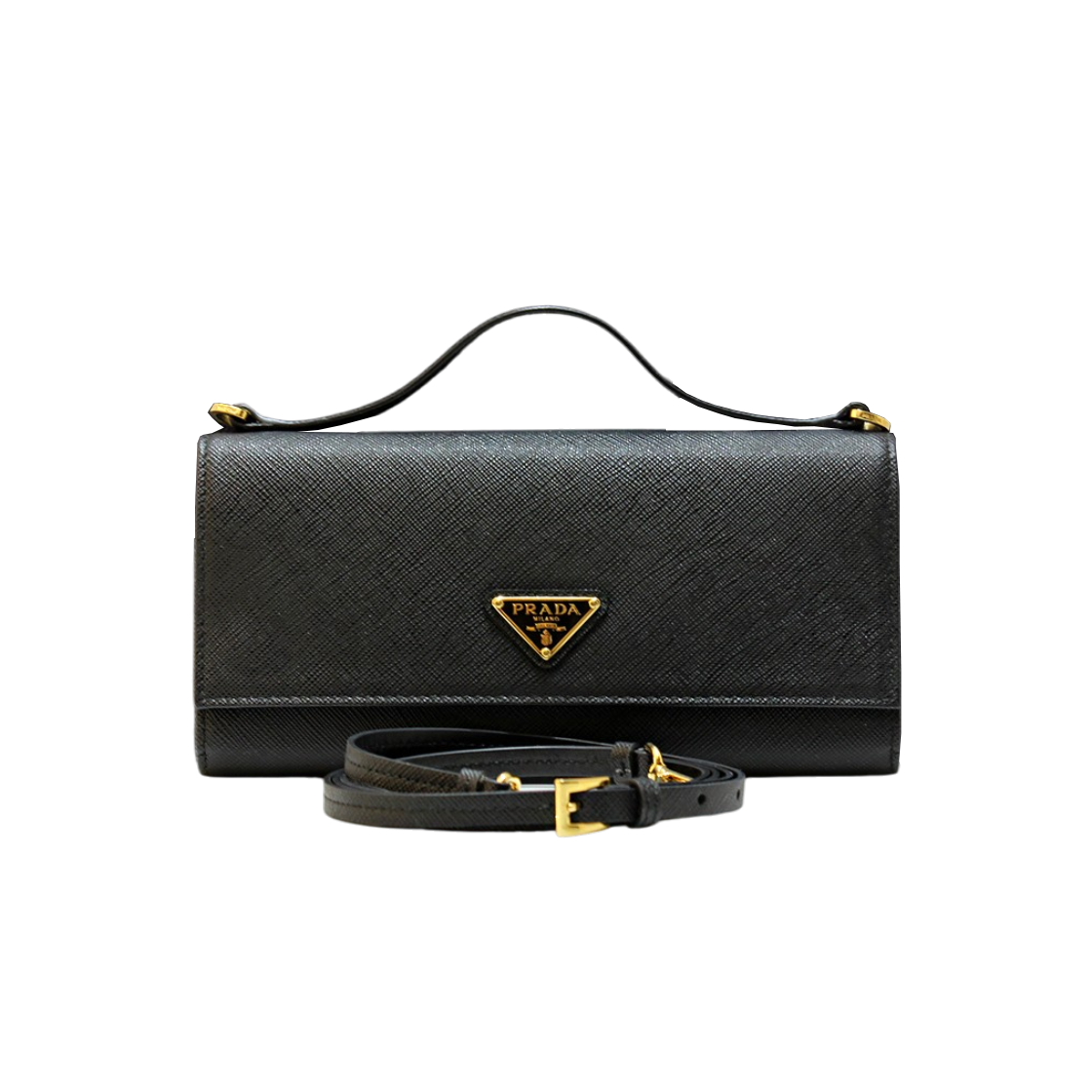 IT72FPC9SBU6 Prada Saffiano Wallet Crossbody Bag 1MT042