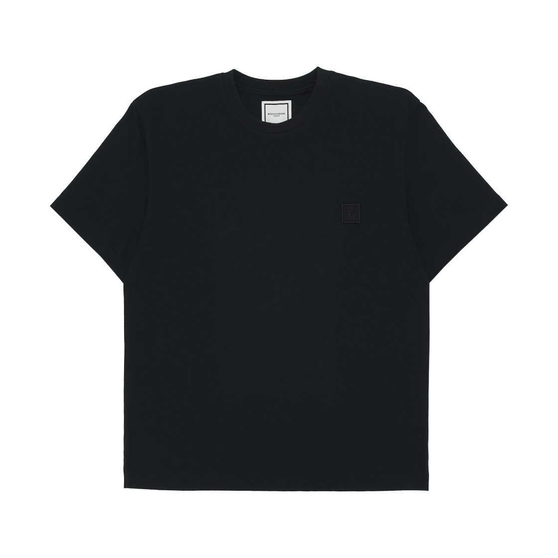 우영미 플라워 백로고 티셔츠 블랙 - 26FW(Wooyoungmi Flower Back Logo T-Shirt Black - 26FW) - 2