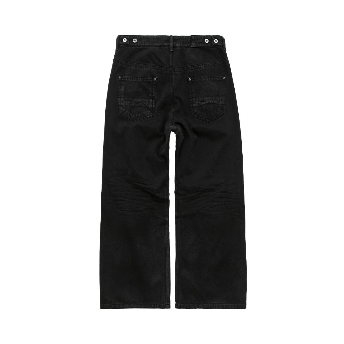 폴리테루 루즈드 코티드 진 소프트 코티드 블랙(Polyteru Loosed Coated Jeans Soft Coated Black) - 2