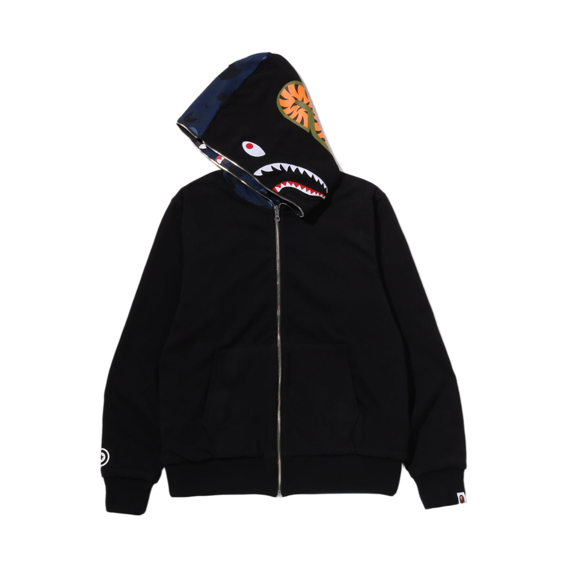 베이프 컬러 카모 리버시블 샤크 풀 집 후드 네이비(BAPE Color Camo Reversible Shark Full Zip Hoodie Navy) - 2
