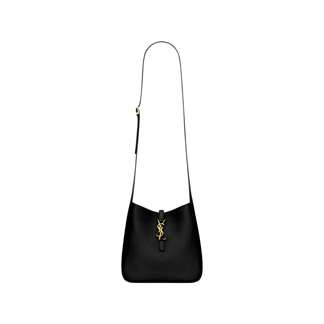 A0021I-AAAUQ-1000 Saint Laurent Le 5 A 7 Supple Crossbody in Grained Leather Black