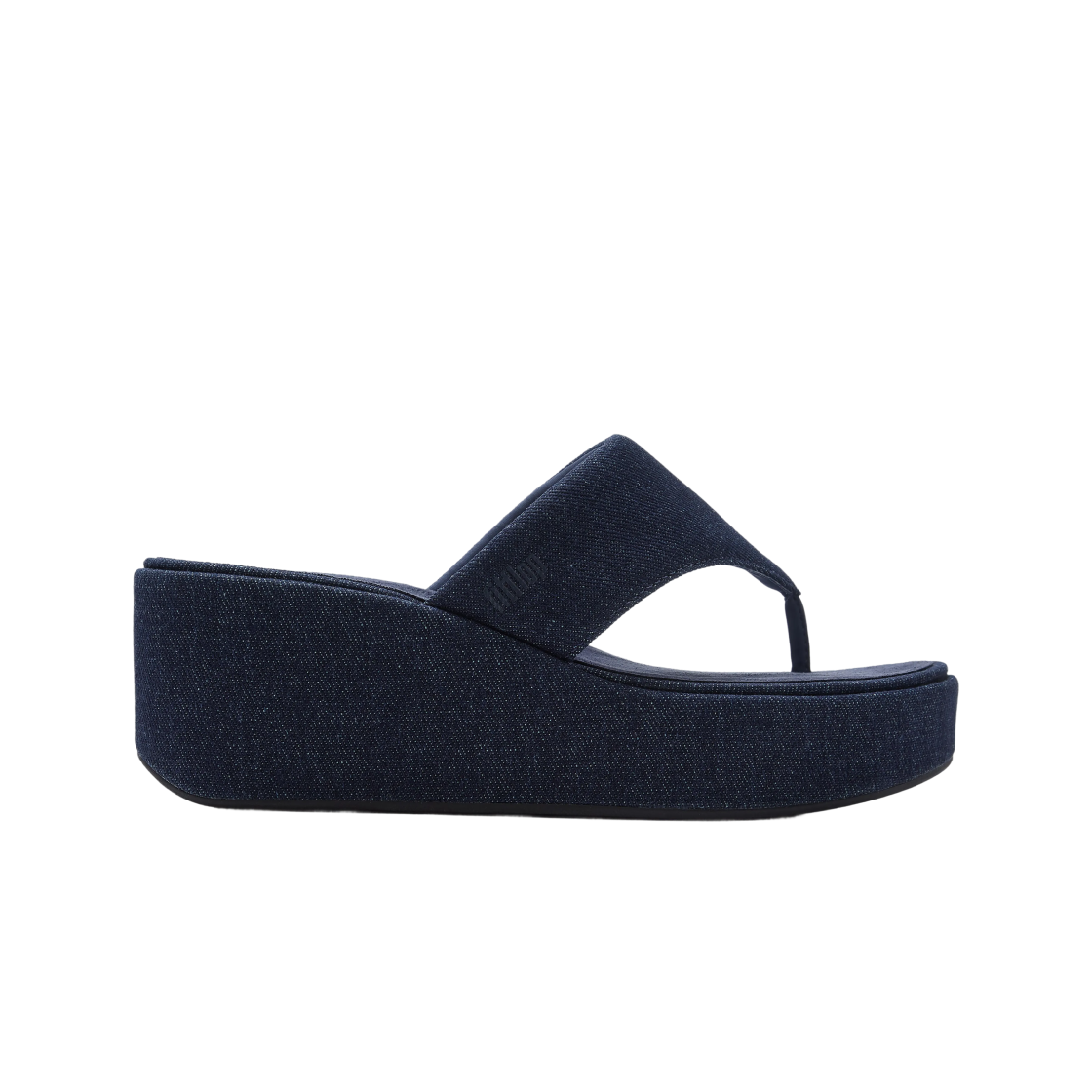 (W) 핏플랍 플랫폼 데님 웨지 토 포스트 샌들 데님((W) FITFLOP Platfforms Denim Wedge Toe-Post Sandals Denim)