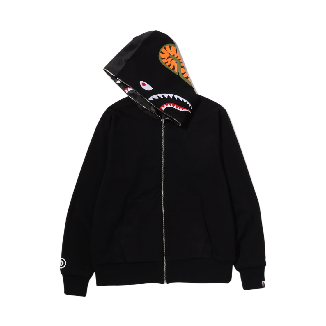 베이프 컬러 카모 리버시블 샤크 풀 집 후드 블랙(BAPE Color Camo Reversible Shark Full Zip Hoodie Black) - 2