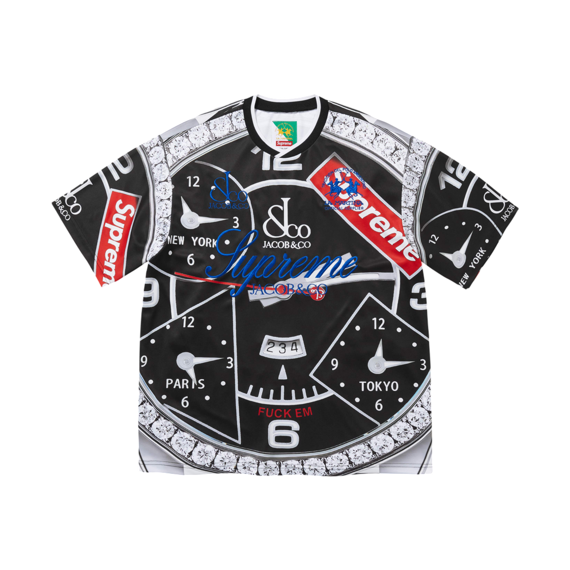 - Supreme x La Martina x Jacob & Co Soccer Jersey Black - 26SS