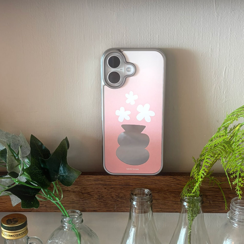 비비블 하우스 실버미러 꽃병 폰케이스(BIBIBL HOUSE Silver Mirror Vase Phone Case) - 2