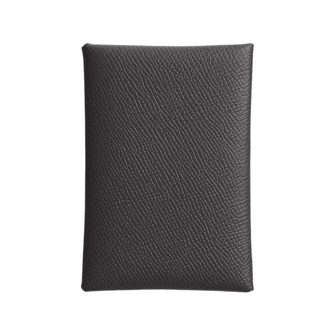 H083035CK85 Hermes Calvi Duo Compact Card Holder Epsom Calfskin & Palladium Ardoise