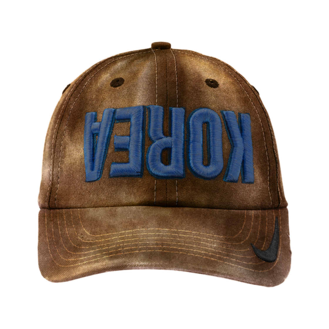 나이키 x 트래비스 스캇 캑터스 잭 대한민국 디스트레스드 토탈 90 햇 브라운(Nike x Travis Scott Cactus Jack Korea Distressed Total 90 Hat Brown) - 1