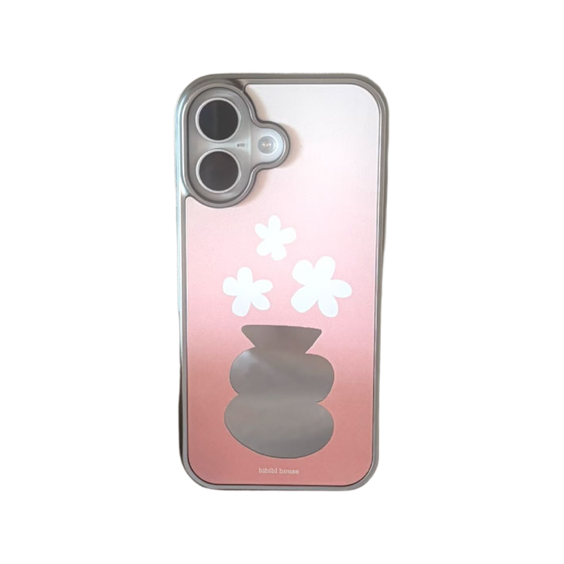 비비블 하우스 실버미러 꽃병 폰케이스(BIBIBL HOUSE Silver Mirror Vase Phone Case)