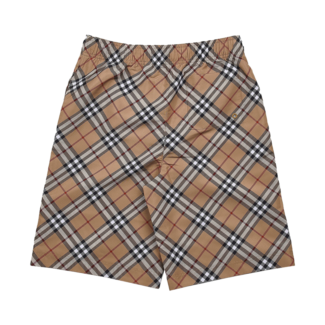 (키즈) 버버리 체크 스윔 쇼츠 아카이브 베이지((Kids) Burberry Check Swim Shorts Archive Beige) - 2