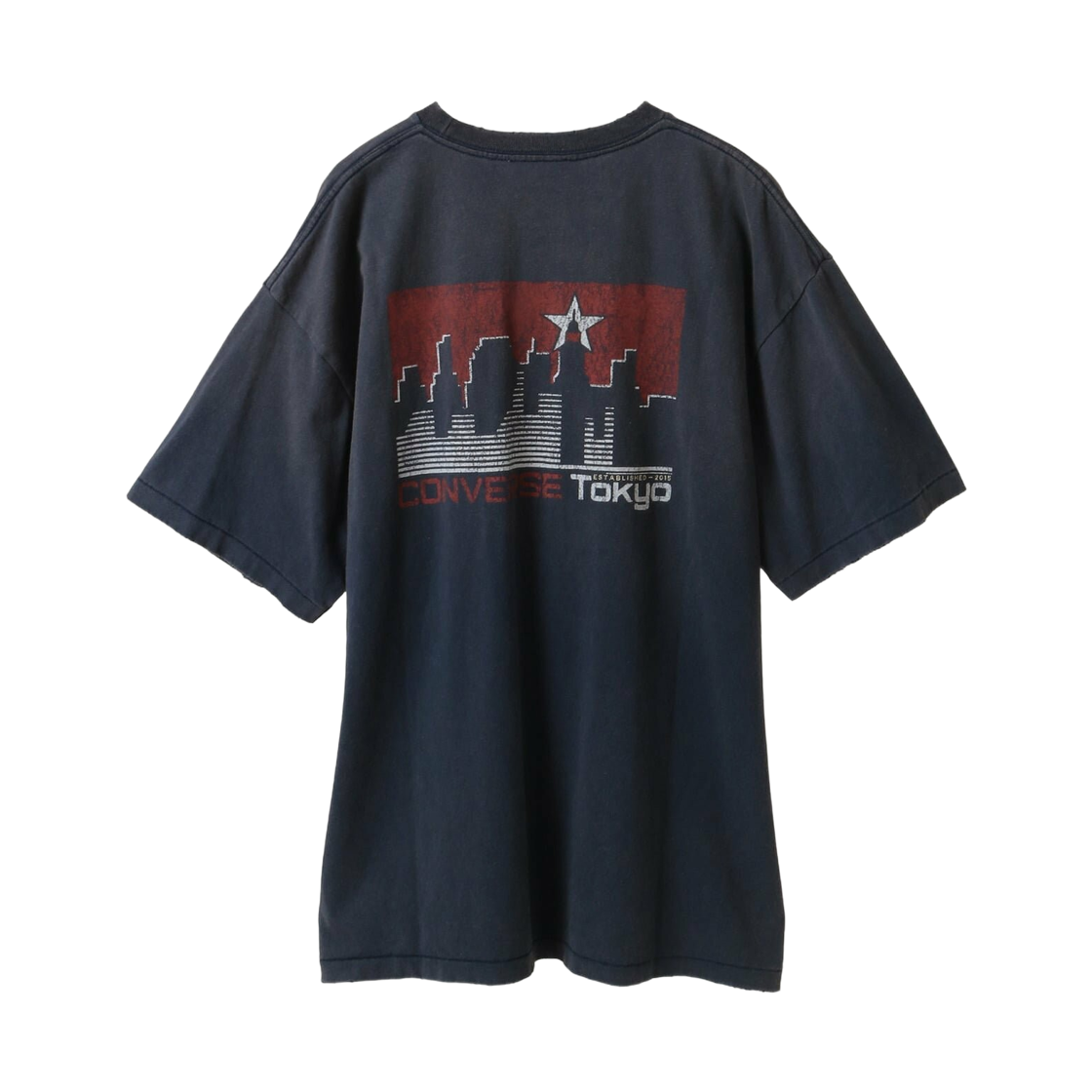 컨버스 도쿄 x 부구니 펜트 하우스 티셔츠 블루(Converse Tokyo x Bugoony Pent House T-Shirt Blue)