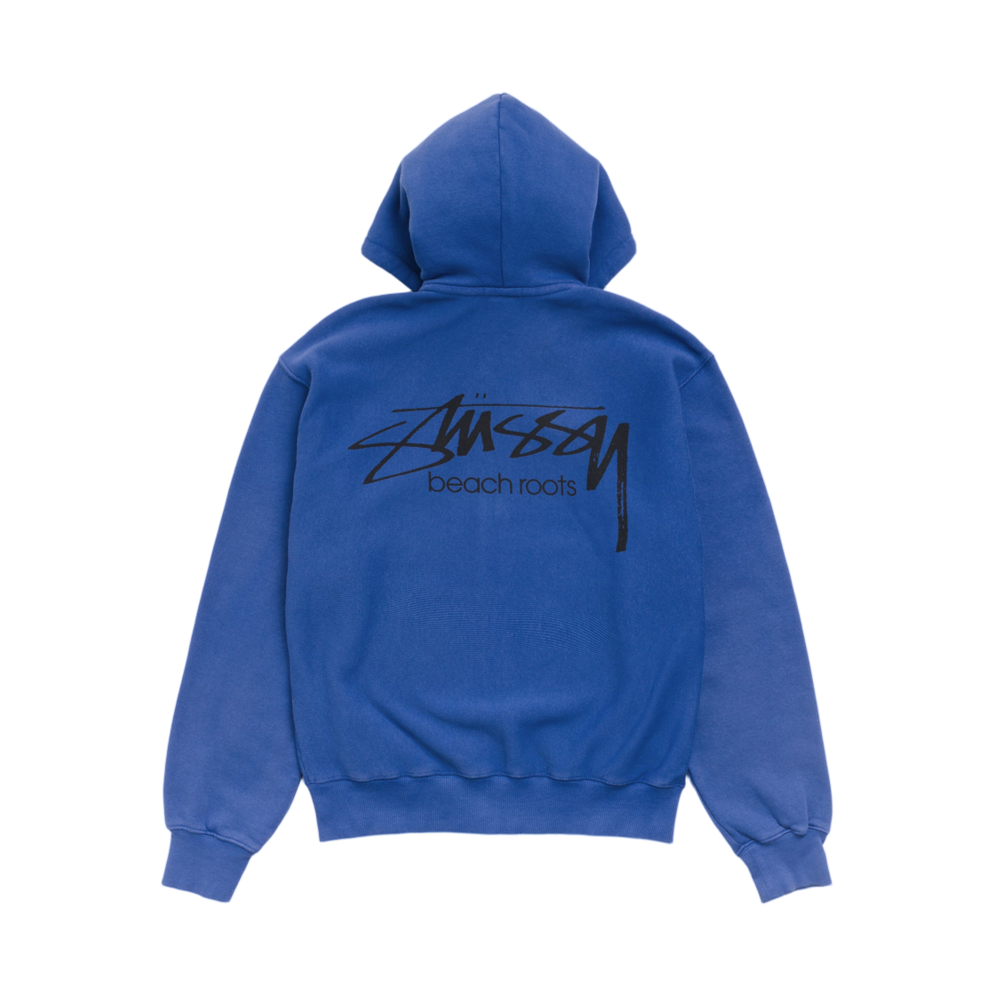 1975198 Stussy Beach Roots Zip Hoodie Garment Dyed Indigo
