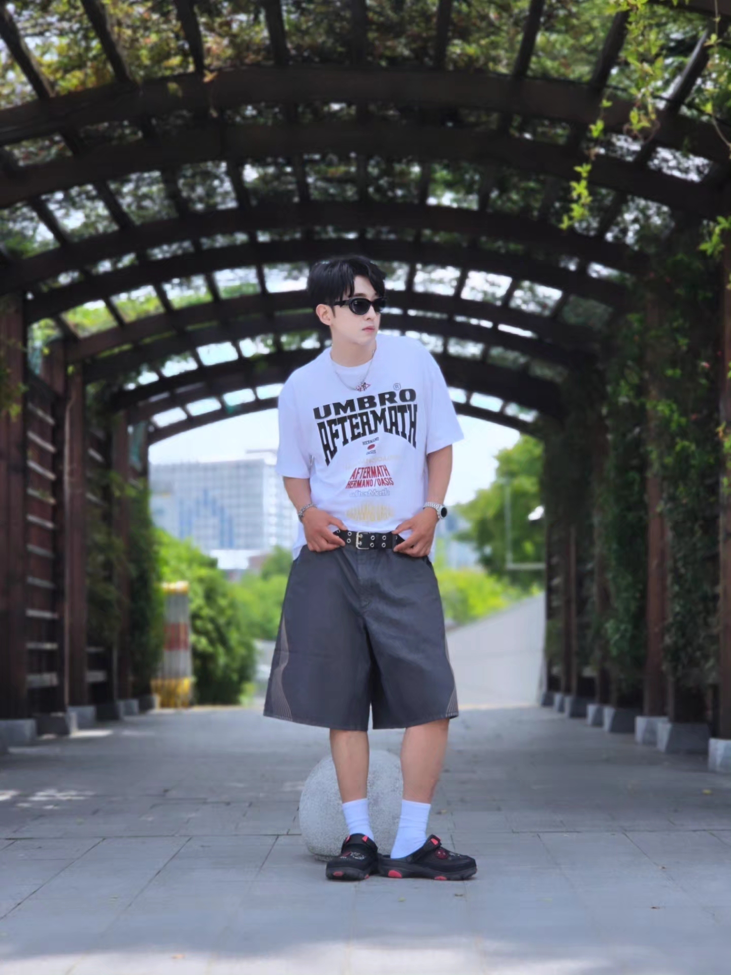 Atm X Umbro Big Letter Tee White, Samsung Galaxy Watch8 Classic 46mm Bluetooth White (Korean Ver.) 착용 스타일 - 2