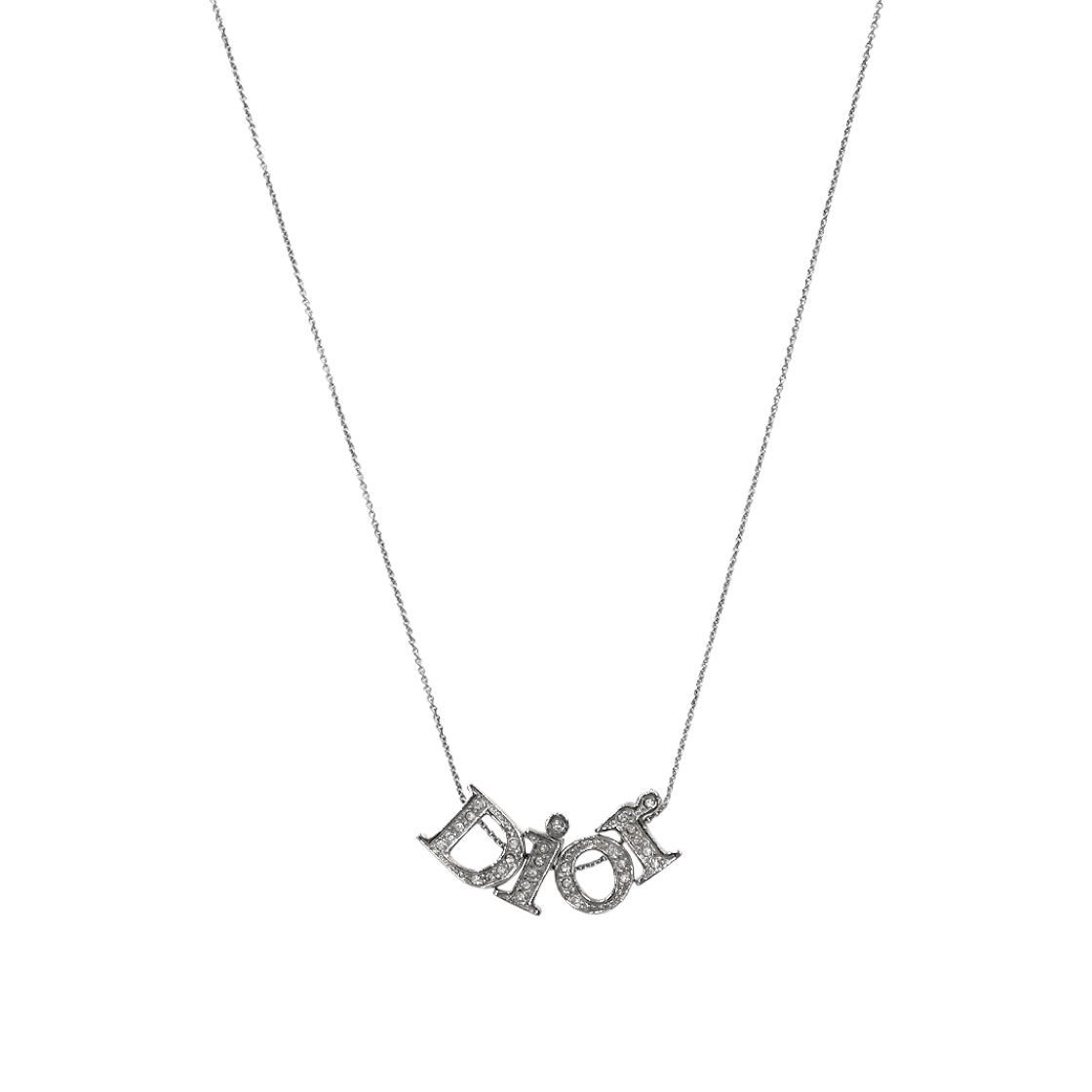 IT9IMSOJ7JSC Dior Cubic Revolution Silver Necklace A-B61057