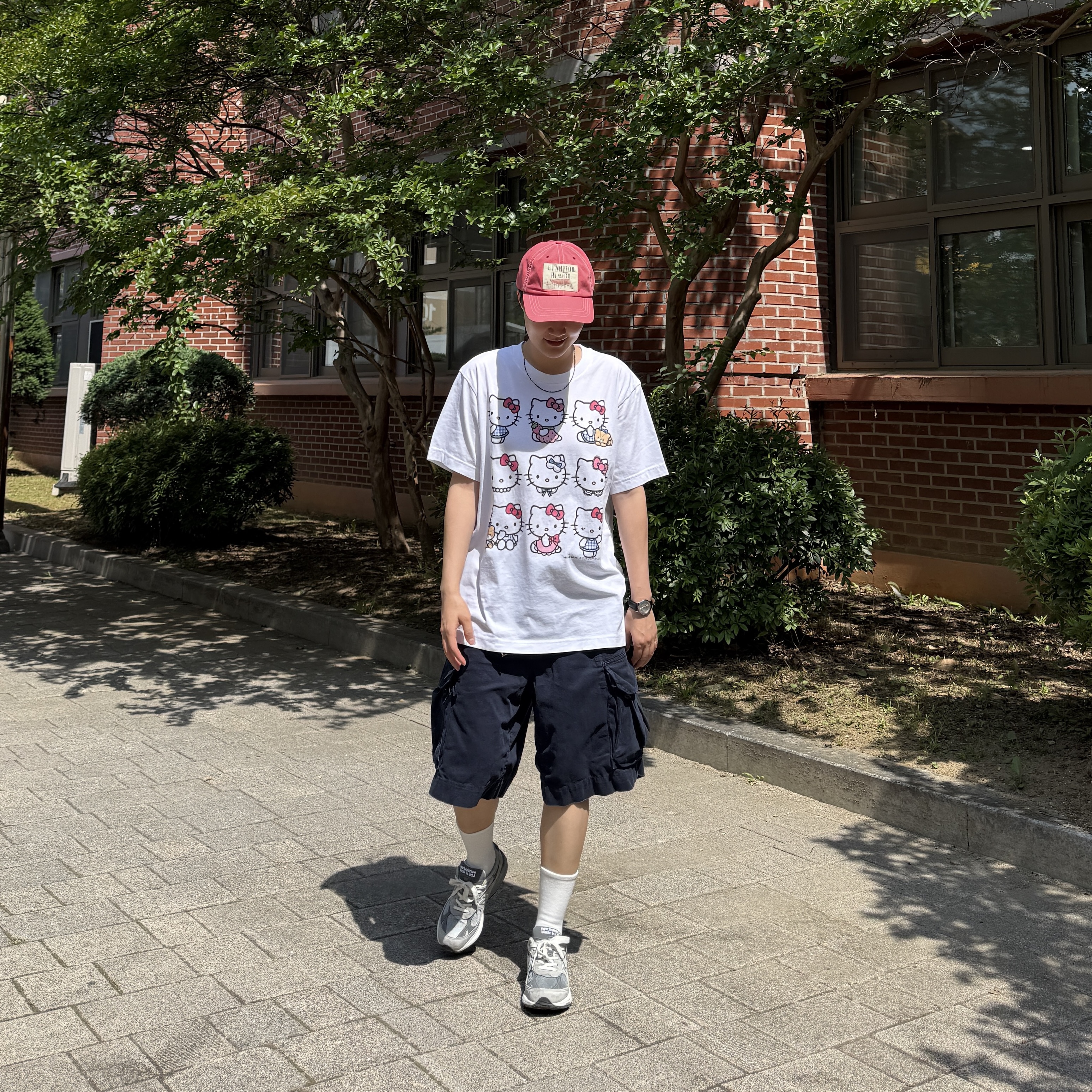 (W) New Balance 993 Made in USA Grey - B Standard, Polo Ralph Lauren 26.7cm Classic Fit Twill Cargo Short Navy - 25FW 착용 스타일 - 1