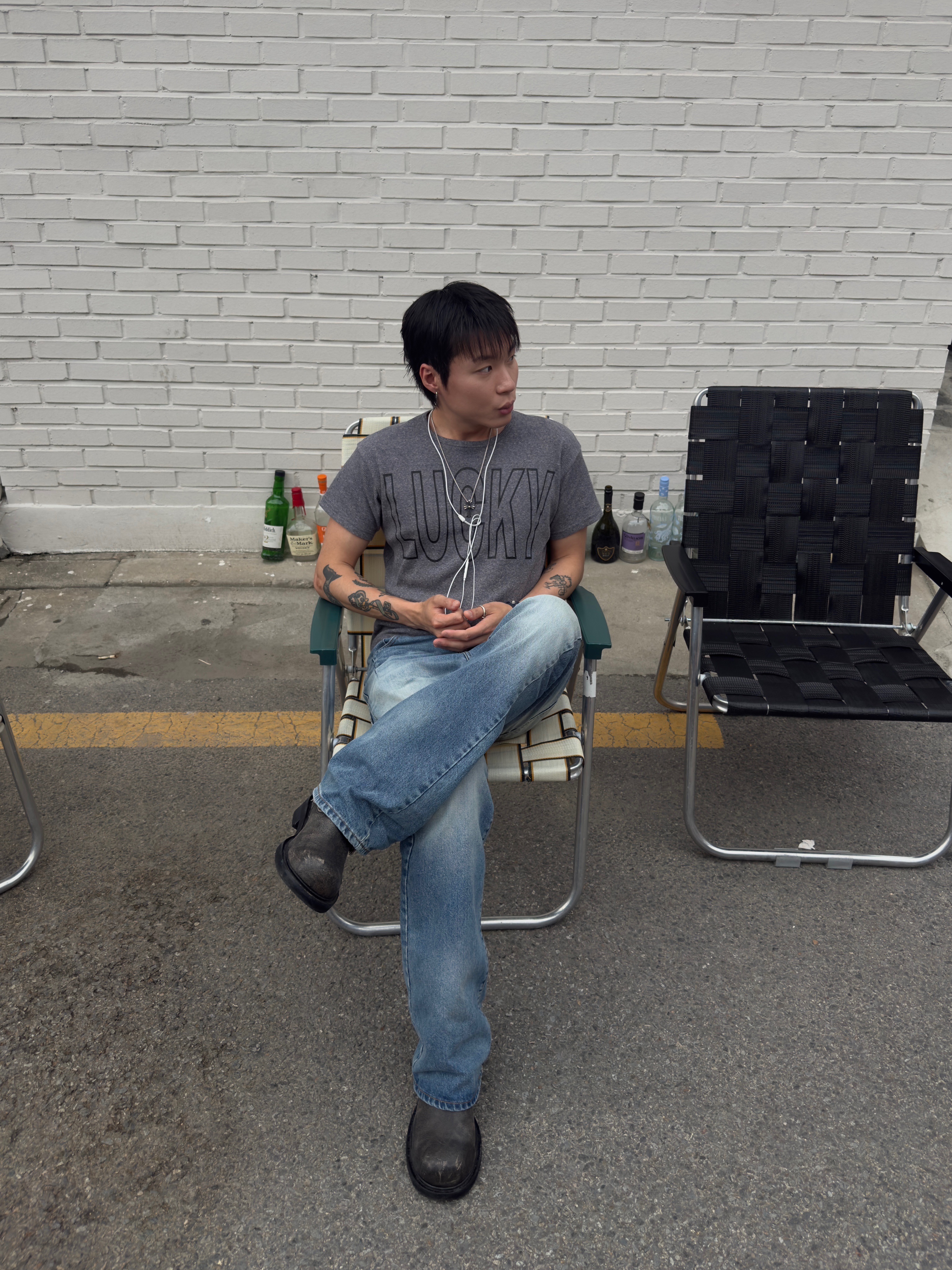 Romantic Move Movement Derby Horse Leather Black, Farfromwhat Far Aged Flare Jeans Light Blue 착용 스타일 - 4