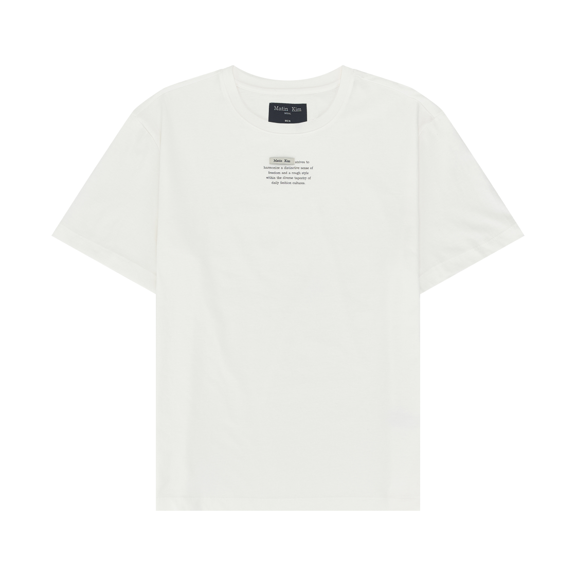 MK2611TS590HWH Matin Kim Label Point Lettering Top In White