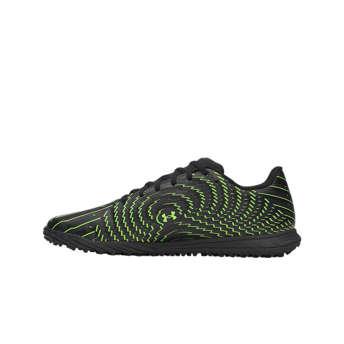 언더아머 UA 쉐도우 셀렉트 4 터프 사커 슈즈 블랙 타이탄 그레이 하이퍼 그린(Under Armour UA Shadow Select 4 Turf Soccer Shoes Black Titan Gray Hyper Green) - 2